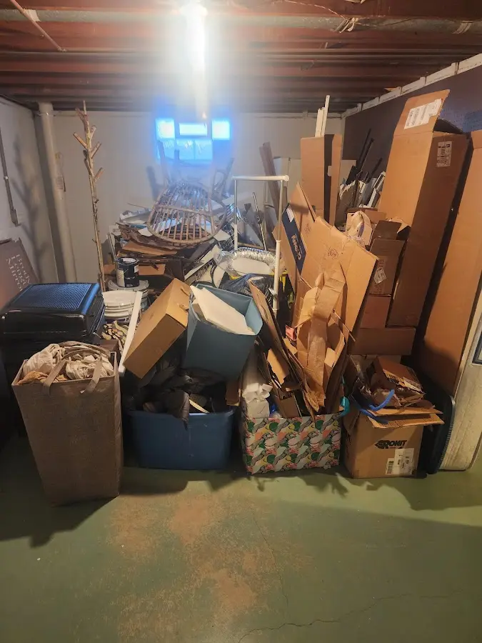 Roll-off dumpster container at job site for Roll Off Dumpster Rental in Centralia